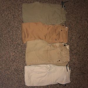 4 pairs of boys khaki pants